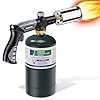 Sondiko Potente soplete de propano para parrilla y cocina L8010, Sous Vide, arrancador de fogata, quemador de madera ajustable para sellar filetes, barbacoa, soldadura (negro, gris) tanque de propano