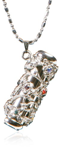 G W Schleidt Antique Finish Kaleidoscope Necklace with Hanging Loop