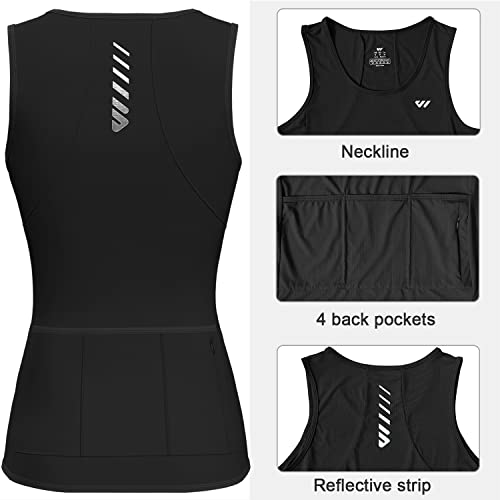 Image of Wulibike Sleeveless Cycling Jersey Women Running Shirts Vest bike top Summer Biking tank Basic Top With Pockets