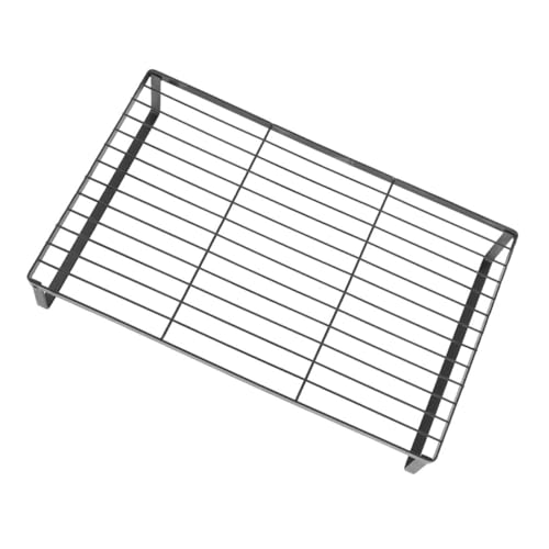 JDJUBOA Deep Fryers Metal Kitchen Storage Rack Multifunctional Induction Cooker Organizer Black Iron Stand for Gas Stove Classic Hollow Design Home Accessory Space Saving