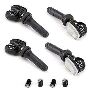 BELZAR TPMS Tire Pressure Sensor 433MHz Programmed Reolacement Sensor Fits Buick Cadillac Chevrolet GMC Replaces 13598773 13512347 13516165 4 Pakes