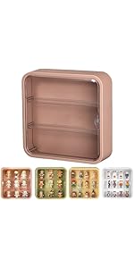 コレクションケース 壁掛け フィギュアケース 収納ケース・ボックス ディスプレイケース 展示ボックス 卓上 防塵 3段 9cm以内のフィギュア収納可能 ディスプレイケース 模型 人形ケース (コ...