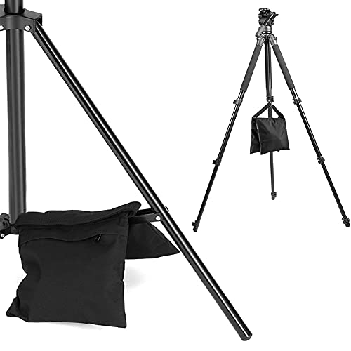 Foto von Sandsäcke für Fotografie, Sandsack mit Karabiner, leerer Sandsack für Fotografie-Lampenstativer, Lichtständer-Stativ, 2 Stück (Schwarze)