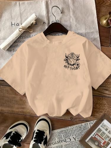 Image of Jawdrobe Cotton Blend Oversized Fit Half Sleeve Printed Round Neck T-Shirt for Women | Aesthetic Summer Wear
