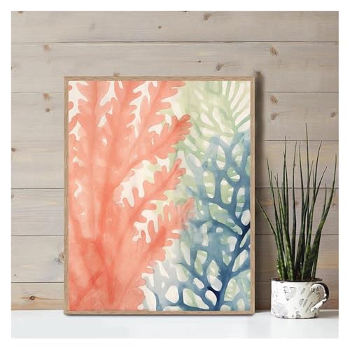 Tableau d'art mural moderne coraux pour illuminer un salon triste - 4