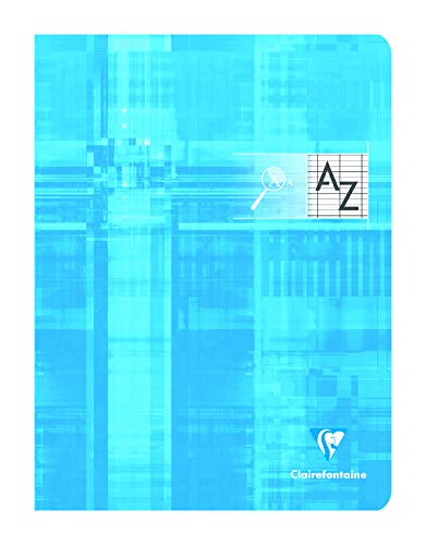 Clairefontaine 63799C - Packung mit 10 Vokabelheften 17x22cm, 48 Blatt ideal für Sehbehinderte, schwarze Lineatur 2,5mm 10x10, französische Lineatur, 90g, farbig sortiert, 1 Pack