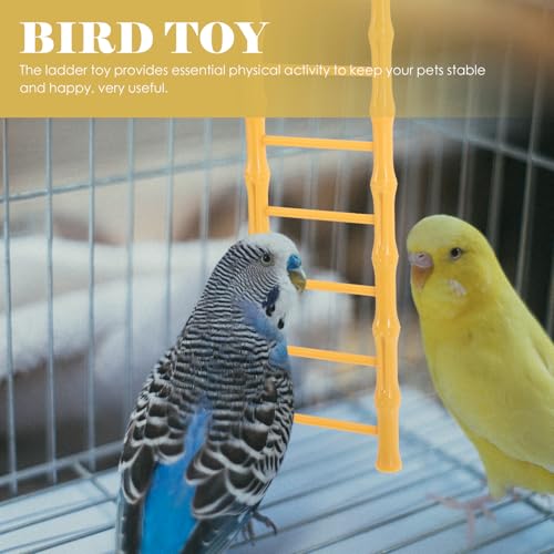 Image of Ipetboom Bird Toys Ladder Cockatiel Toys Plastic Ladder Bridge Small Bird s Pet Funny and Hamster Cage Accessories for Parakeets Parrots Cockatoo and Loves