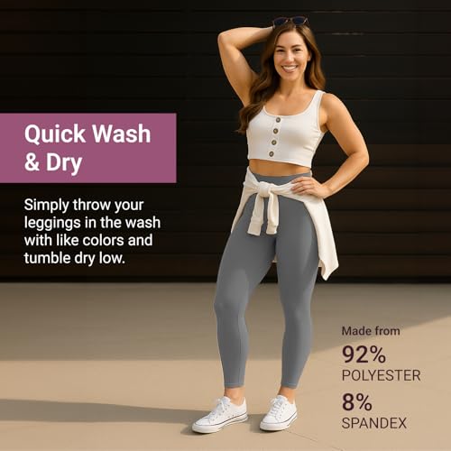 Image of SATINA High Waisted Leggings for Women - Comfortable and Stretchy in Versatile Sizes and Colors