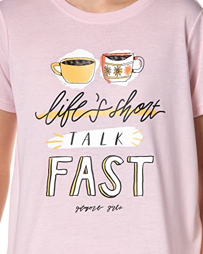 INTIMO Gilmore Girls Womens' Coffee Life's Short Talk Fast Sleep Pajama Set Shorts4