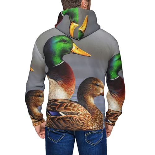 Sweat à capuche colvert homme veste zippée manches longues avec cordon