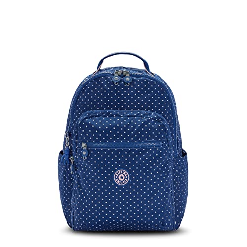 Kipling ソウル ラップトップバックパック 無地, ソフトドットブルー, 35"L x 44"H x 20.5"D, ソウル