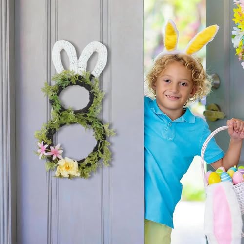Couronnes de printemps pour porte entrée decoration murale - 3