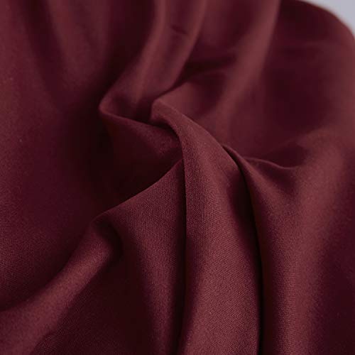 Hig 3 Piece Comforter Set King-Burgundy Microfiber One Hundred Butterfly Flower Applique -Enfield Bedding Collection King Size-Soft, Fade Resistant-1 Comforter,2 Standard Shams #TOP4