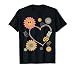 Love Heart Groovy Nana Mother's Day Women Hippie 70's Style T-Shirt