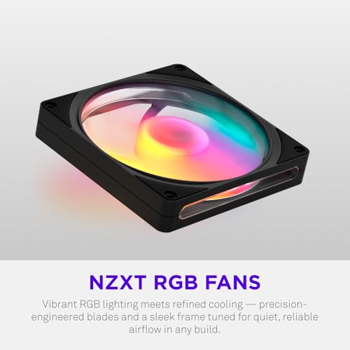 Image of NZXT F140 RGB - 140mm PWM RGB PC Case Fan, 8 LEDs - Black