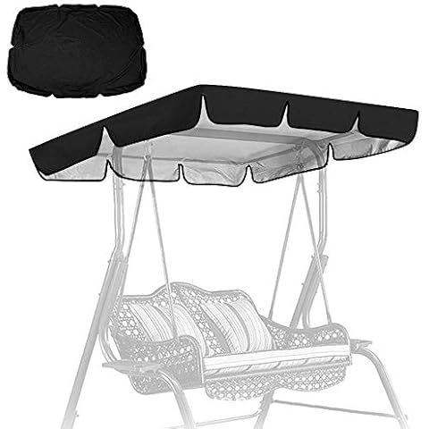 Wowlela Universal Replacement Canopy for Swing Seat Chair, Cover Patio Hammock Cover Top Garden Outdoor, UV Protection 190x132x15cm Cover