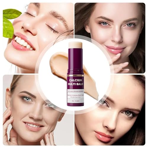 Calcium Multi Balm Stick, Korean Skincare Anti Aging Augencreme gegen Falten und Augenringe, Collagen Sticks Feuchtigkeitscreme Gesicht, Anti Falten Creme für Damen, Multifunktionale Augenbalsam 2PCS