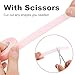 Abeillo 6 Rolls Lash Tape, Makeup Adhesive Tape for Eyeshadow, 1/2''x9.8 Yards Eyelash Tapes, Eyeshadow Tape for Eye Makeup with Eyebrow Scissors, Pink