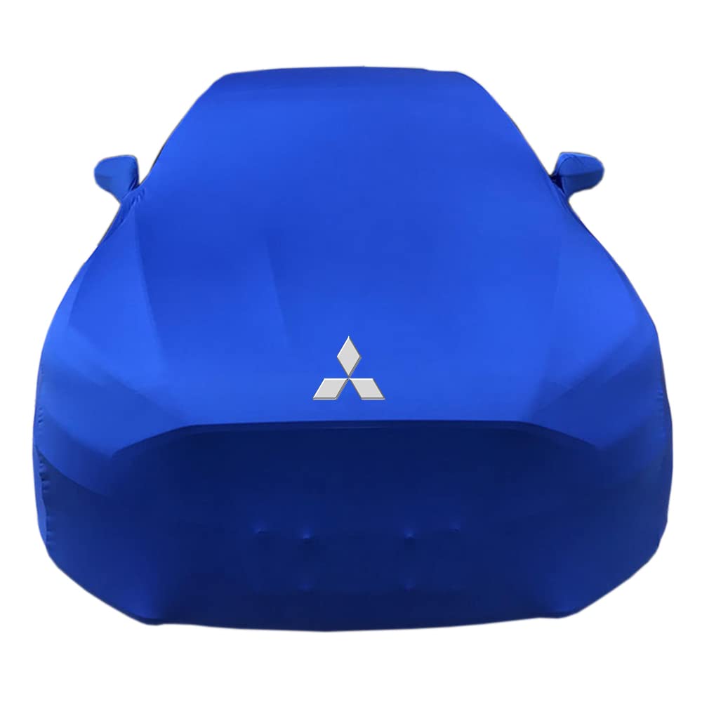 For Mitsubishi Colt Z30/Colt ClearTec 2004-2012 Car Cover Stretch Cotton Indoor Tarpaulin Auto Show Garage Dustproof Protection Covers Sunproof Emblem Accessories,D