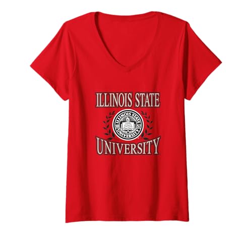 Womens Illinois State Redbirds Laurels Officially Licensed V-Neck T-Shirt