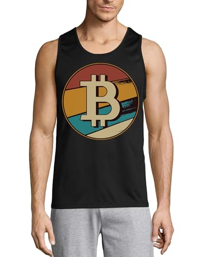 Débardeur Bitcoin homme coton noir fin des t-shirts trop chauds en été