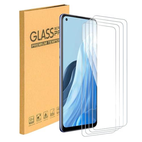 Pack de 4 Protectores de Pantalla de Vidrio Templado Compatible con OPPO Reno 7 CPH2371, Dureza 9H, Ultra Claro, Antirrayaduras, Fácil Instalación, Compatible con Fundas