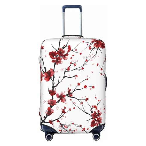 Japan Cherry Blossoms Flowers Travel Luggage Cover Elastic Suitcase Covers Washable Anti Scratch Luggage Dust Covers Protector, Fits 29-32 inch Luggage, XL