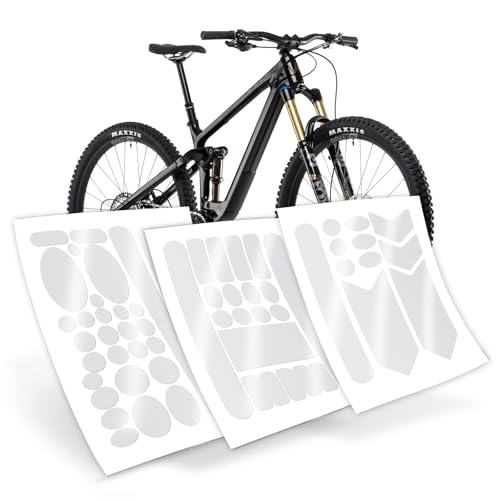 OAKENCREST 3 Pezzi Protezione Telaio Bici Adesivi, Protezione per Telaio della Bicicletta, Pellicola Protettiva Telaio, Adesivi Protettivi Bici, per Mountain Bike, Downhill, MTB, ECC
