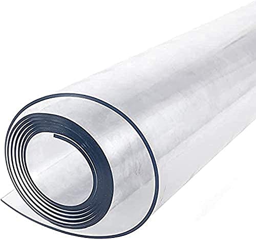Protector de mesa de PVC transparente, impermeable, resistente al calor, para oficina en casa, tapete de escritorio transparente grueso (color: transparente, tamaño: 100 x 280 cm)