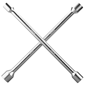 CARTMAN 14 Inch Universal Heavy Duty Lug Wrench 4 Way Tire Iron Wrench