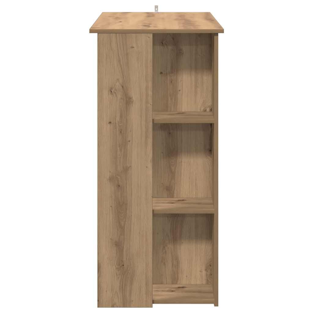Fengshui Stół barowy z regałem dąb Artisan 102 x 50 x 103,5 cm materiał drewnopochodny