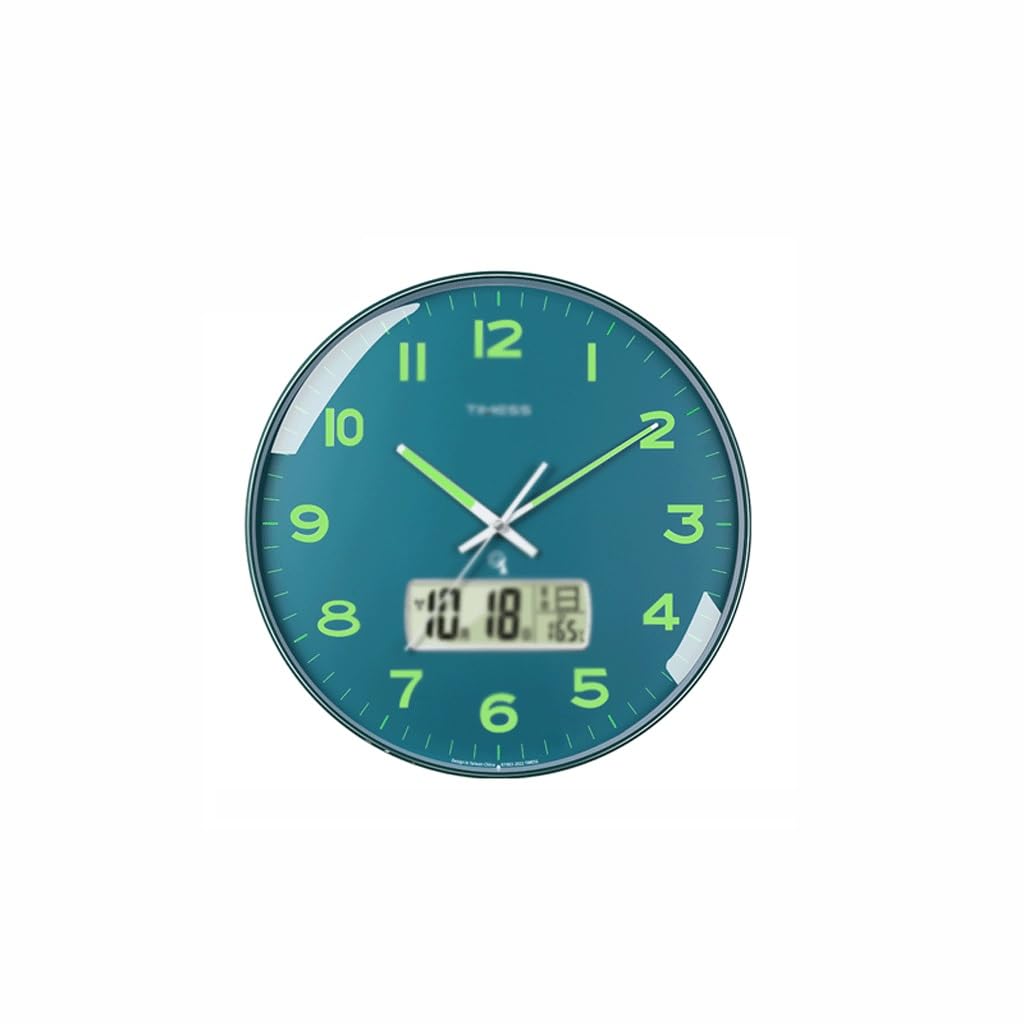 Eines 3 Silent Decorative Wall Clock Automatic Clock Wall Clock Living Room Home Punch-Free Silent Clock Wall Hanging Easy To Read