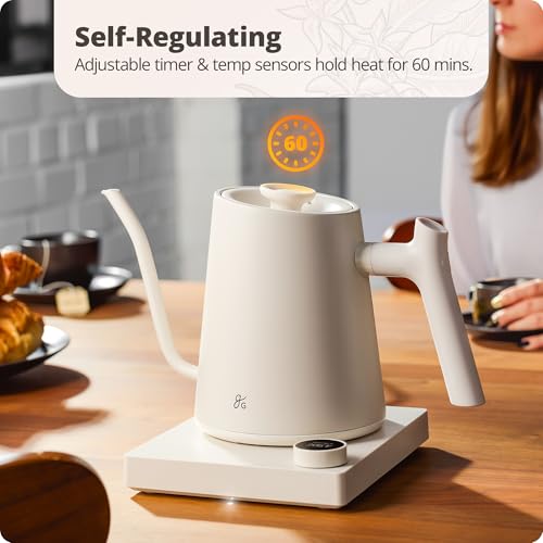 Greater-Goods-Electric-Gooseneck-Kettle-1200W-Stainless-Steel-with-Precision-Temperature-Control-Fast-Boil-BPA-Free-Ideal-for-Pour-Over-Coffee-and-Tea1L-Birch Greater Goods Electric Gooseneck Kettle 1200W Stainless Steel with Precision Temperature Control Fast Boil BPA Free Ideal for Pour Over Coffee and Tea1L Birch