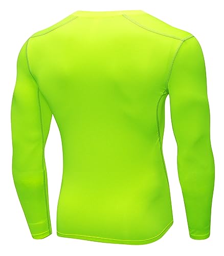 Men's Compression Shirts Long Sleeve Athletic T-Shirts Workout Running Tops Quick Dry Baselayer Undershirts for Football 6