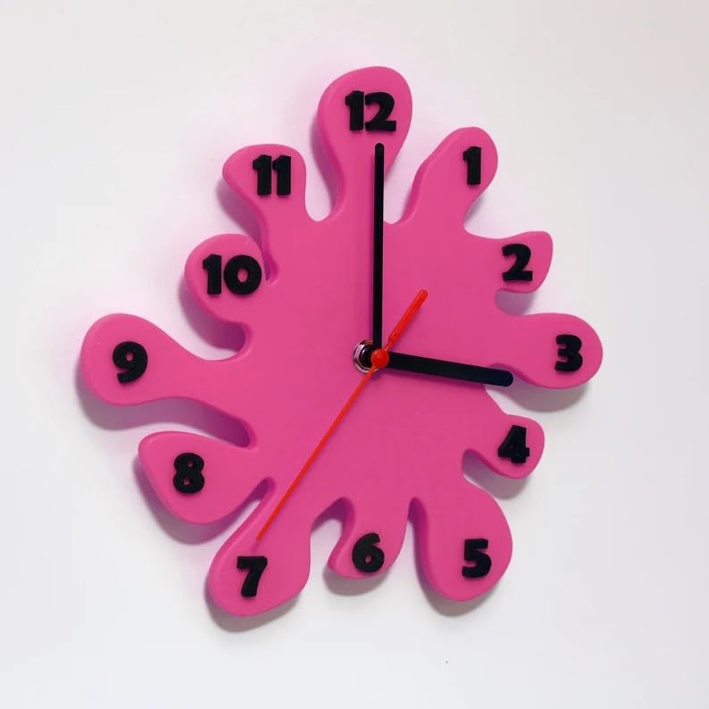 Reloj de Pared Analógico Pintura Splash Moderno miniatura 1
