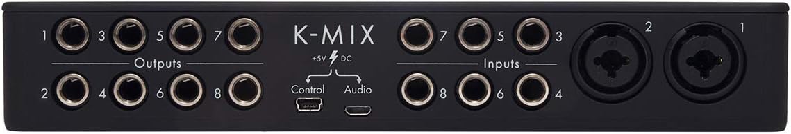 K-Mix Compact 8-Channel Digital Mixer with Effects and Multi-Channel 8x10 USB Audio Interface