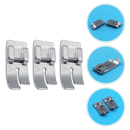 3 Pcs Multi-Purpose Metal Presser Feet para Máquinas de Coser miniatura 5
