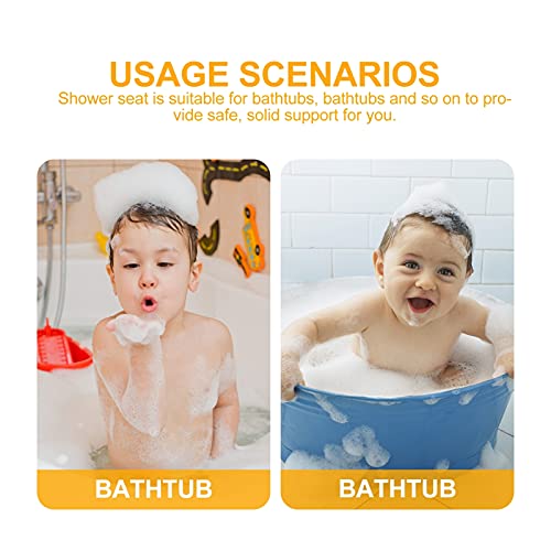 TOYANDONA Blue Baby Cadeira de banheira com ventosa de sucção portátil para bebês e crianças