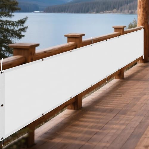 Bache Ombrages Rectangulaire 200x800 cm Blanche avec Kit de Fixation - 2
