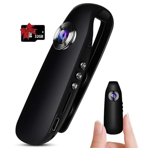 Caméra Espion Mini 1080P Full HD Sans WiFi – Caméra Cachée Rotative 360° Avec Carte 32Go, Détection Mouvement, Vision Nocturne, Idéale Voyage & Sécurité