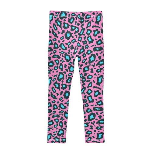 Wusikd Leopard Print Girls' Leggings Toddler Doodles Pink Kids Yoga Pants Dance Active Tights 4T2