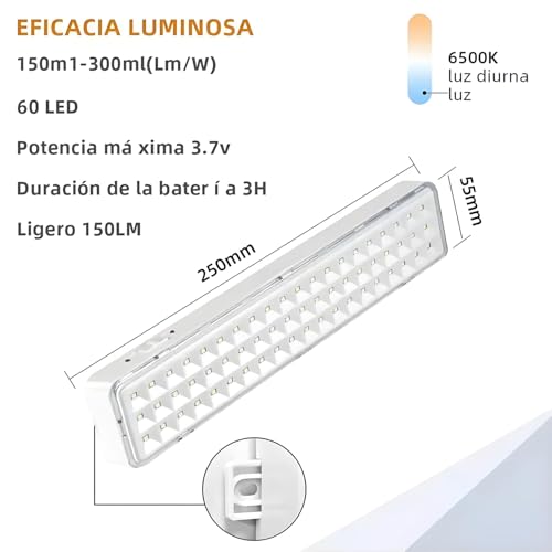 Luminario de emergencia recargable 12 Imagen adicional