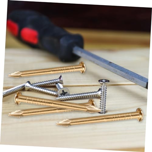 100Pcs Brass round Head Nails for Furniture Hinges and Wood Boxes miniatura 6