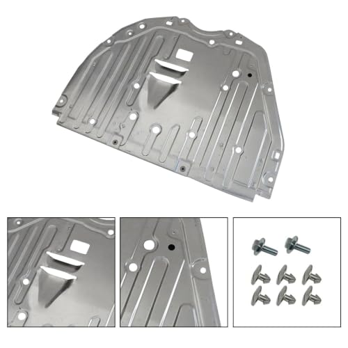 Image of SecosAutoparts Engine Splash Shield 74111-T20-A00 Fit for Honda Civic 2022 2023 - Steel Under Car Cover Guard Replaces 74111T20A0 74113-T20-A00 | Steel engine splash shield 74111-T20-A00 Fit for 2022-2023 Honda Civic