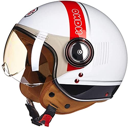 STRTG Jethelm Weiß Rot MOMO Visier