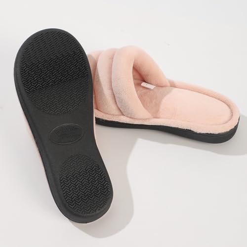 Luxurious Coral Fleece Slippers Unique Cotton Filled Top Soft and Warm Slip On for Relaxing at Home4