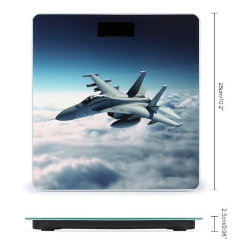 Báscula Digital de Baño con Diseño de Aviones de Combate miniatura 2