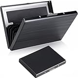 Slzhds 2 Piezas Tarjetero Hombre, Tarjetero Metalico con RFID Bloqueo, Tarjetero Con Bolsillo Para Dinero Estuche para...