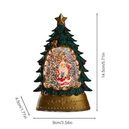 Bola de nieve de Navidad con luces LED y efecto de caída de nieve para decoración 3