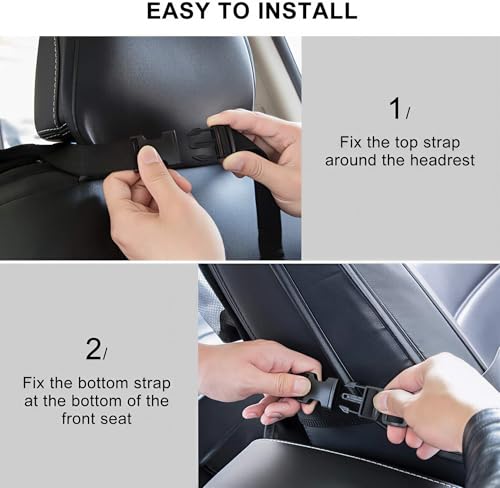 ONE PIX Backseat Car Organizer Mats Back Seat Organizers and Storage Bag with Touch Screen Tablet Holder for Kids Toddlers Car Seats, Travel Accessories, Road Trip Essentials Kids by ONE PIX - Used condition - Image 7